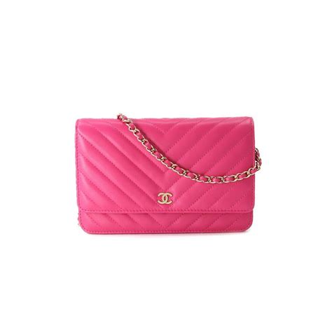 pink chanel chevron v stitch chain wallet leather a33814|CHANEL Chevron V Stitch Chain Wallet Leather Pink A33814 .